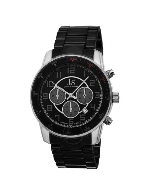 Other Designers Joshua & Sons Chronograph Black Dial Black Alloy Men's Watch JS67SSB