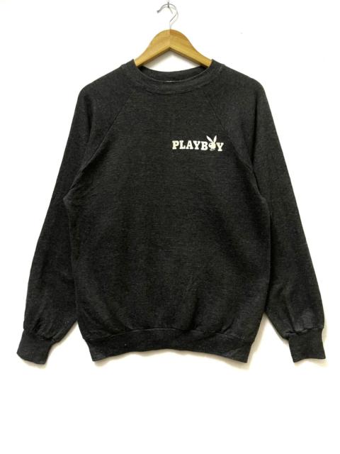 Other Designers Japanese Brand - Vintage Playboy Mini Logo Sweatshirt Crewneck Dark Grey