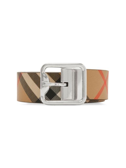 Burberry reversible Check B buckle belt