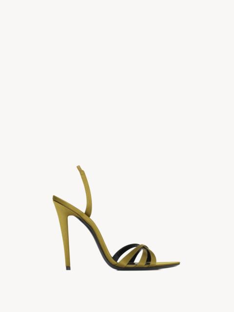 SAINT LAURENT KATE SANDALS IN SATIN CREPE
