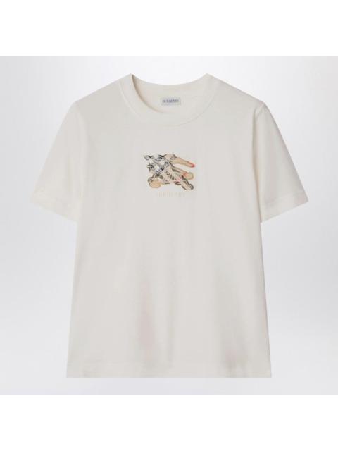 Burberry Burberry White T-Shirt With Ekd Women