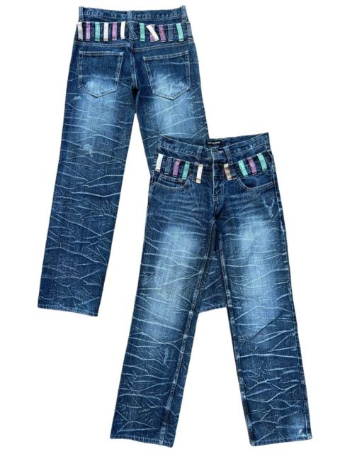 Nylaus Double Waist Distressed Denim Jeans 31x30