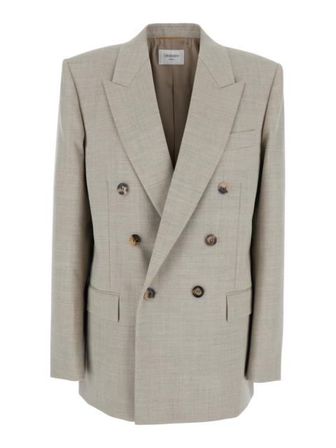 SAINT LAURENT Saint Laurent Women Veste Tailleur 6 Boutons Cassandre Brode