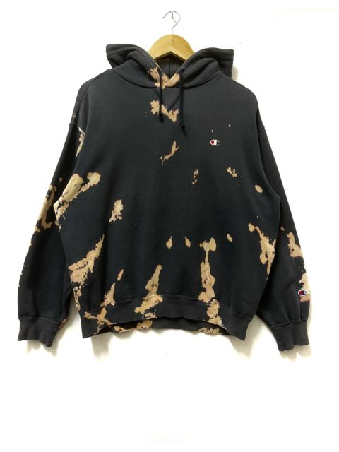 Other Designers Vintage - Vintage Champion Acid Wash Hoodie Navy