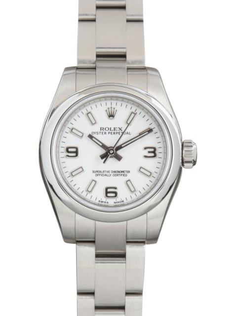 ROLEX Used Lady Rolex Oyster Perpetual 26 Ref 176200 White Arabic Dial