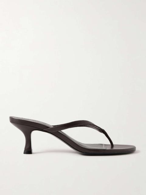 Freja leather sandals Dark brown