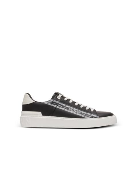 Balmain B-Court printed calfskin trainers