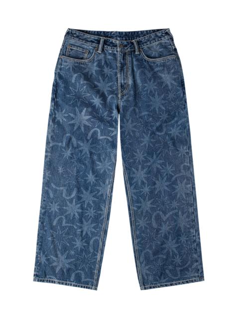 EVISU EVISU X GDC Allover Washed Print Relax Fit Jeans