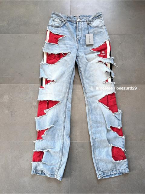 BALENCIAGA *NWT* SLASHED DENIM/TRACK PANTS HYBRID FW21