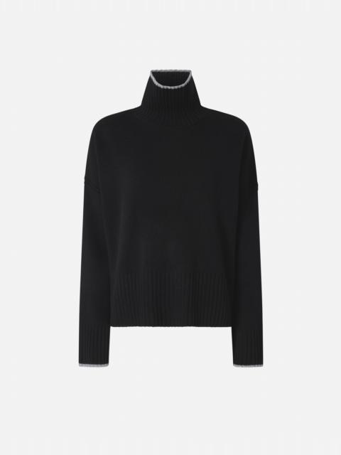 PINKO KNIT POLO-NECK SWEATER