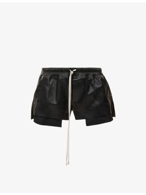 Rick Owens Low-Rise Fog Leather Boxer Shorts