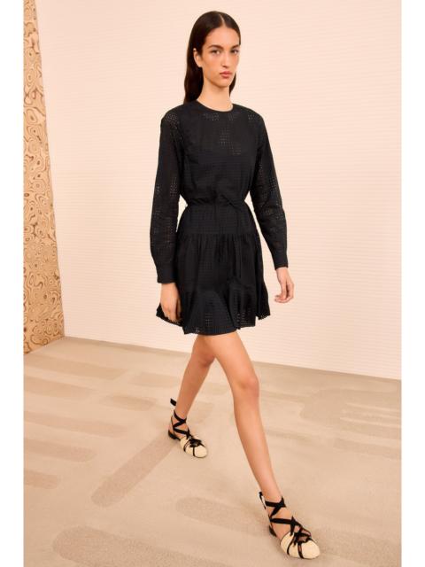 ULLA JOHNSON Candace Long Sleeve Belted Mini Dress