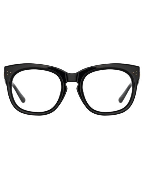 LINDA FARROW JENSON D-FRAME OPTICAL FRAME IN BLACK (MEN'S)