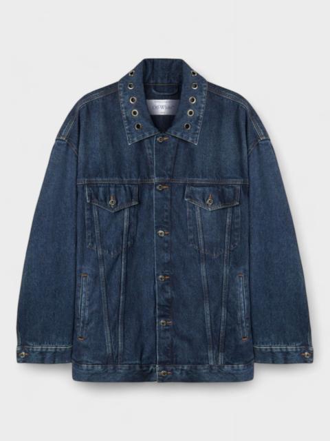 Off-White Off-White Eyelet Denim Over Jacket Medium Blue