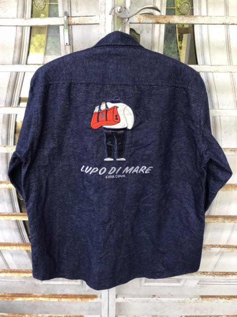 Other Designers Very Rare - SINO COVA Japan Designer Spell Out Embroidery Shirt