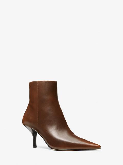MICHAEL KORS Selina Burnished Leather Ankle Boot