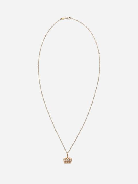 Dolce & Gabbana Crown white gold pendant