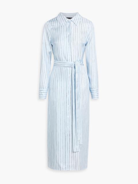 Proenza Schouler Hannah pinstriped silk-twill midi shirt dress