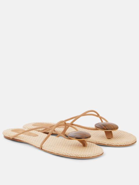 Doma suede thong sandals