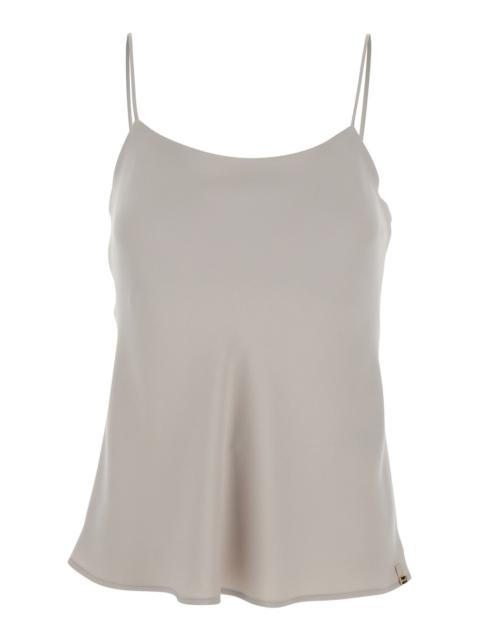 Herno Herno Women White U-Neck Top In Tech Fabric Woman