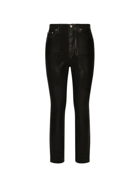 Dolce & Gabbana Grace coated denim skinny jeans