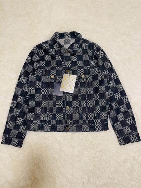 Louis Vuitton Louis Vuitton LV Bestseller Checkerboard Tagged Monogram Denim Jacket