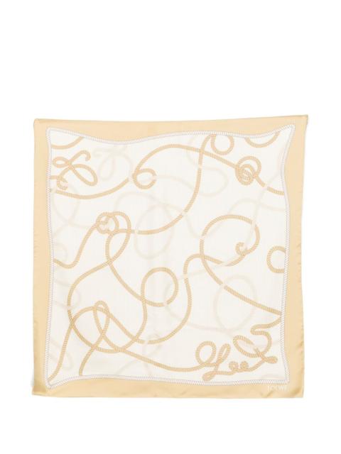 Loewe Loewe Women Printed Silk Foulard