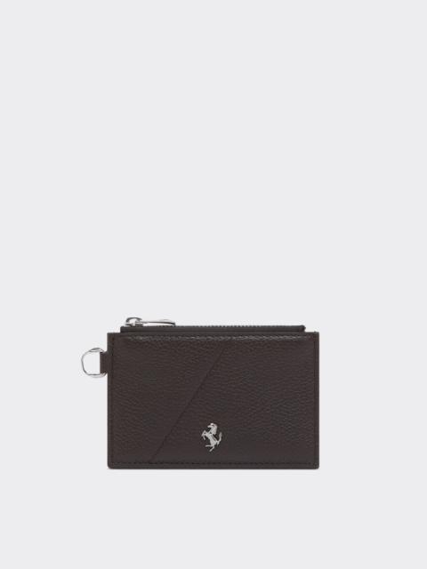 Ferrari Garnet leather card holder