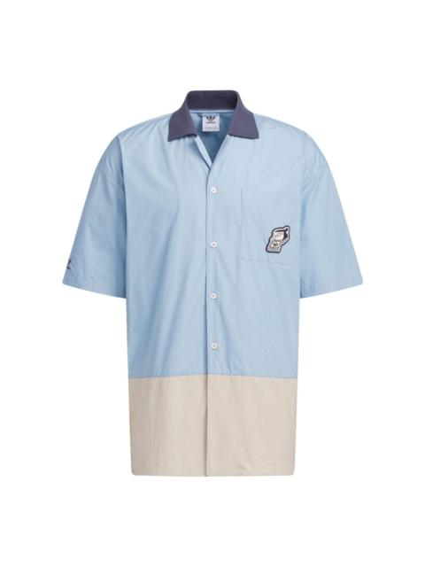 adidas adidas Originals x Yu Nagaba V-Day Shirts 'Blue Beige' IS0635