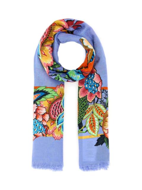 Etro Printed Cotton Blend Foulard