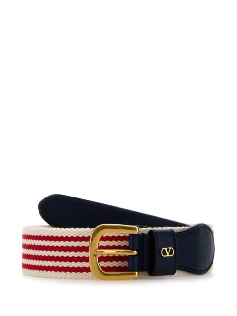 Valentino Valentino Garavani Men Embroidered Fabric Belt