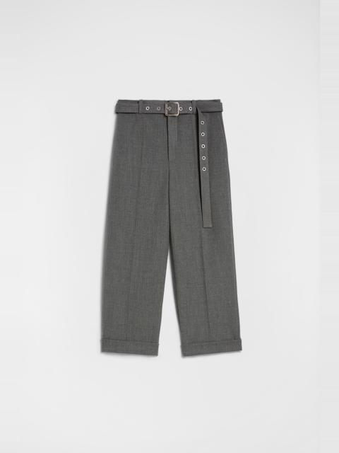 Jil Sander Wool Canvas Belted Trousers