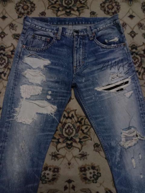 Kapital Rare vintage RNA distressed acid wash denim Kapital Undercover