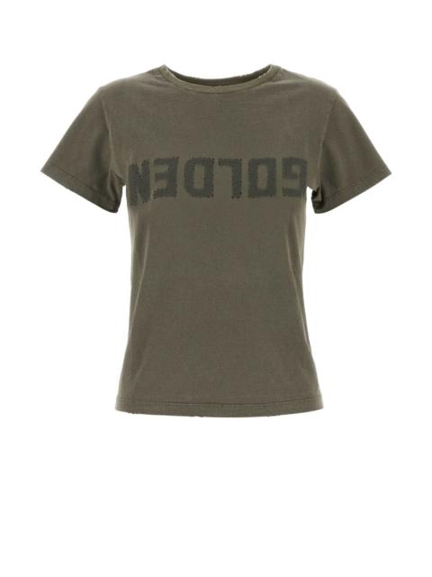 Golden Goose Deluxe Brand Women Army Green Cotton Doris T-Shirt