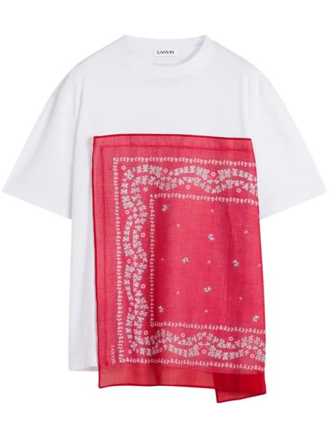 Lanvin Lanvin Men T-Shirt With Bandana Inserts