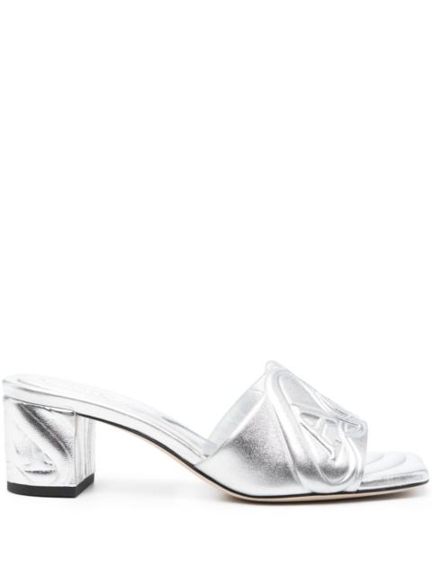 Alexander McQueen Alexander Mcqueen Women Metallic Leather Heel Sandals