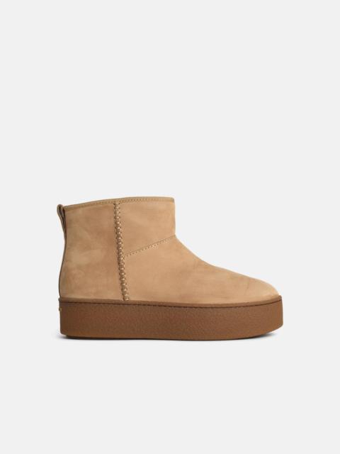 HOGAN BEIGE SUEDE ANKLE BOOTS