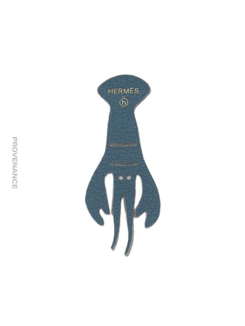Hermes Lobster Bag Ribbon Charm - Teal Blue