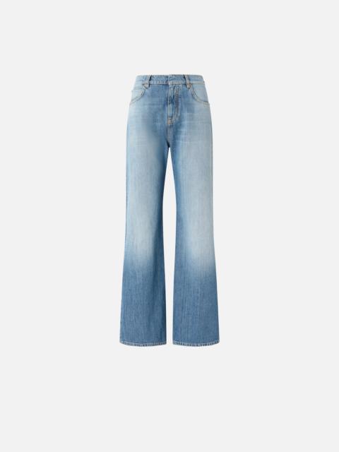 PINKO WIDE-LEG JEANS WITH FADING