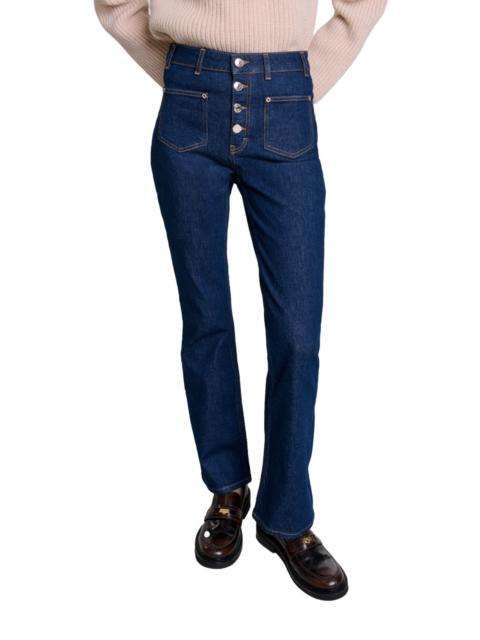 maje maje Denim jeans with pockets in Dark Blue at Nordstrom