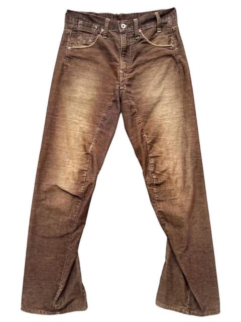 Hysteric Glamour Pick💥 Gstar A Crotch Bondage Brown Wax Corduroy Pants 31x31