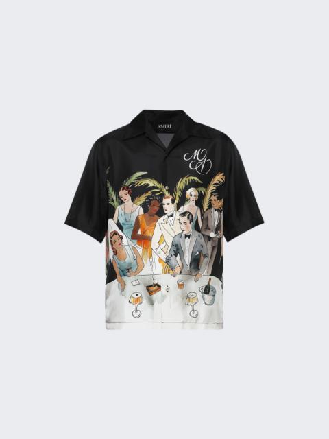 AMIRI Bar Scene Bowling Shirt Black