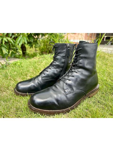 GUCCI Authentic Gucci Lace-Up Leather Boot