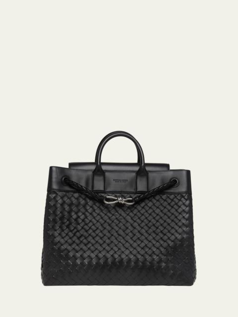 Bottega Veneta Men's Small Andiamo Voyager Intrecciato Shoulder Bag
