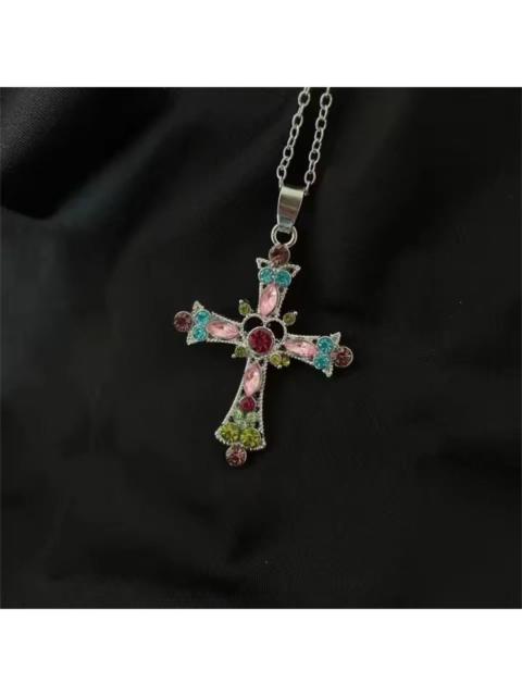 Other Designers VIBE - Y2K Cross Necklace Punk Gothic Crystal Chain