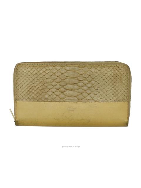 CELINE Celine Multifunction Zip Wallet - Cream Python