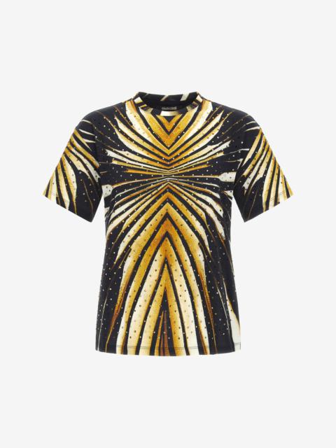 Roberto Cavalli T-shirt with Ray of Gold print