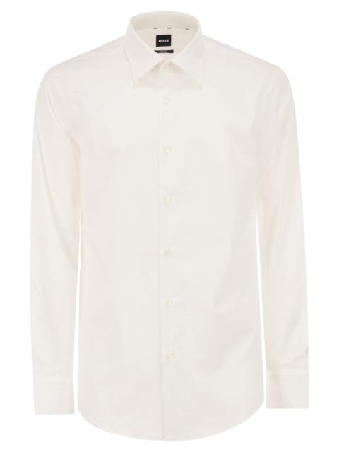BOSS Boss Men Slim Fit Shirt In Easy-Iron Stretch Cotton Poplin