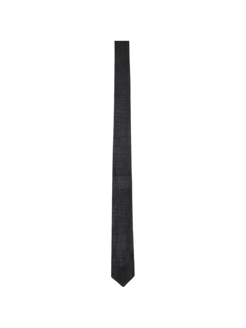VEERT Black Croco Leather Tie