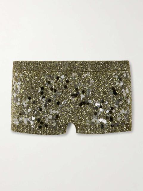 GUCCI Sequined bouclé shorts